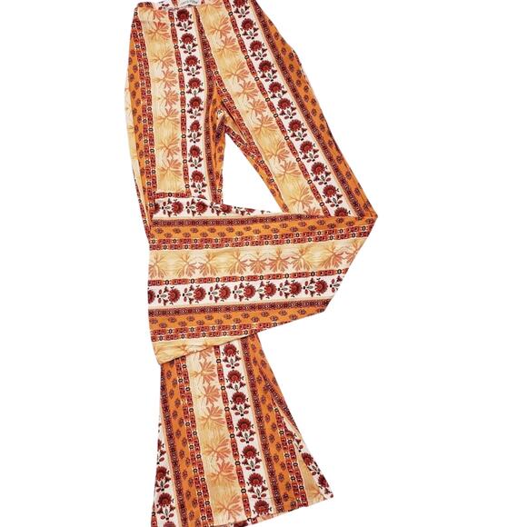 Bear Dance bell bottoms “the forbidden pants” baroque floral design 70’s vibe - Picture 2 of 10